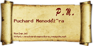 Puchard Menodóra névjegykártya